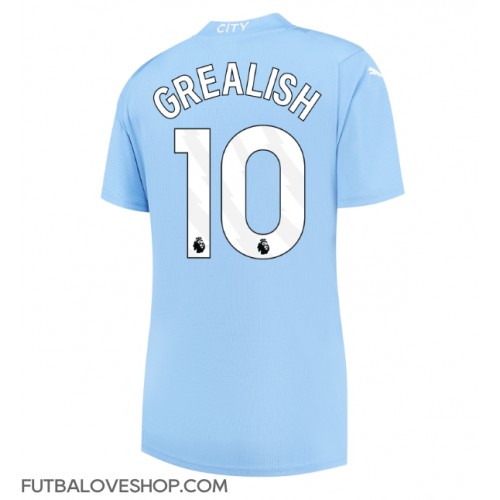 Dres Manchester City Jack Grealish #10 Domáci pre Ženy 2023-24 Krátky Rukáv